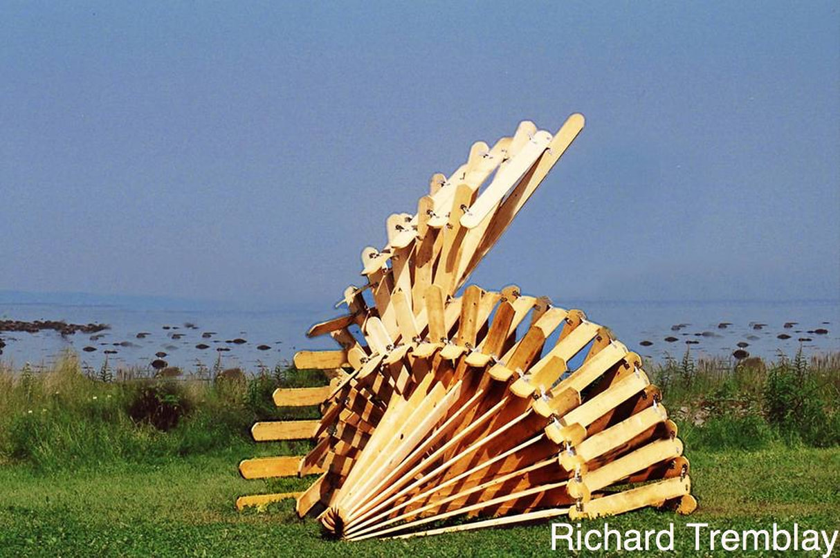 Symposium de sculptures éphémères 2001-2005 – Sculpture de Richard Tremblay.  Photo Bernard Gendron